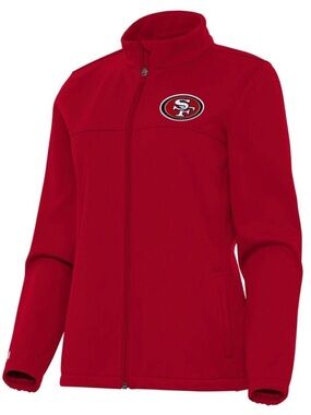 Women's Antigua Scarlet San Francisco 49ers Generation Full-Zip Fleece Jacket